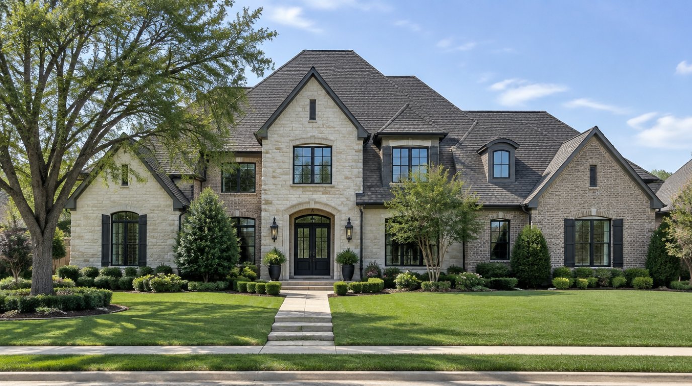 Home in daylight, before lights